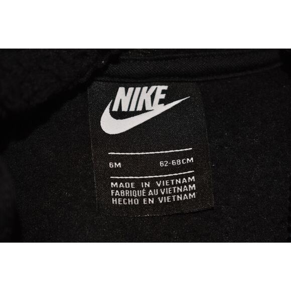 NIKE‎ NEW $40 Black Red Sherpa Hooded Coverall Zip Front Boy's 6M - Picture 3 of 3